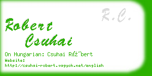 robert csuhai business card